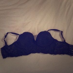 Victoria’s Secret Black Lace Bustier Push-Up Bra